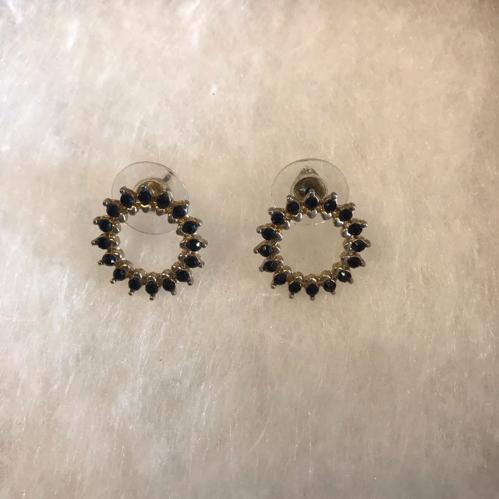 Gold/Black Stud Earrings
